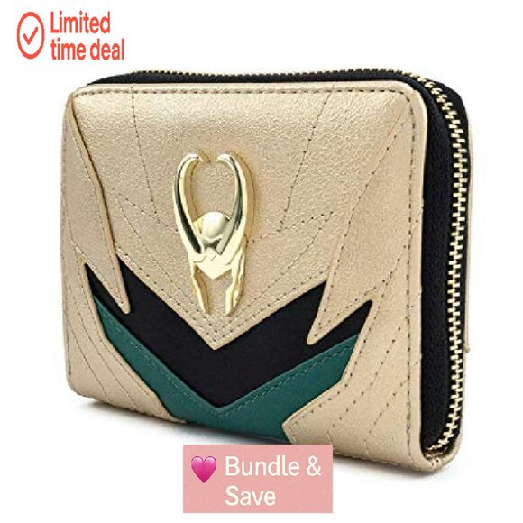 Faux Leather Zip Around Wallet with Card Slots and ID Window - Picture 5 of 5